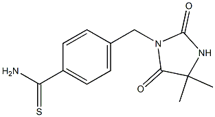 4-[(4,4-dimethyl-2,5-dioxoimidazolidin-1-yl)methyl]benzenecarbothioamide