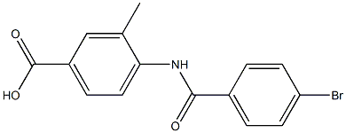 4-[(4-bromobenzoyl)amino]-3-methylbenzoic acid Structure