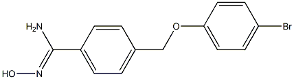 4-[(4-bromophenoxy)methyl]-N'-hydroxybenzenecarboximidamide Struktur