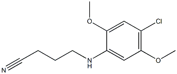 4-[(4-chloro-2,5-dimethoxyphenyl)amino]butanenitrile,,结构式