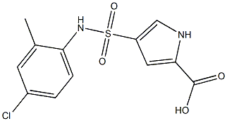 4-[(4-chloro-2-methylphenyl)sulfamoyl]-1H-pyrrole-2-carboxylic acid Structure