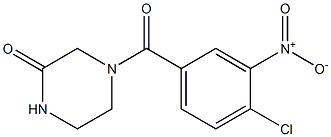 4-[(4-chloro-3-nitrophenyl)carbonyl]piperazin-2-one Struktur