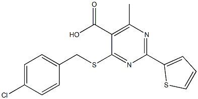 4-[(4-chlorobenzyl)thio]-6-methyl-2-thien-2-ylpyrimidine-5-carboxylic acid