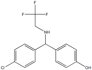 4-[(4-chlorophenyl)[(2,2,2-trifluoroethyl)amino]methyl]phenol 化学構造式