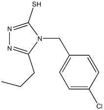 4-[(4-chlorophenyl)methyl]-5-propyl-4H-1,2,4-triazole-3-thiol 化学構造式