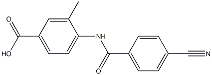 4-[(4-cyanobenzoyl)amino]-3-methylbenzoic acid Struktur
