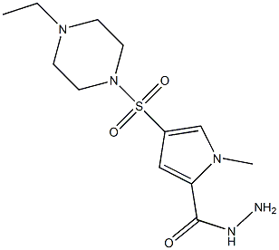 4-[(4-ethylpiperazin-1-yl)sulfonyl]-1-methyl-1H-pyrrole-2-carbohydrazide Struktur