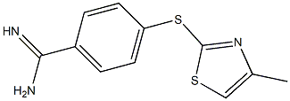 4-[(4-methyl-1,3-thiazol-2-yl)sulfanyl]benzene-1-carboximidamide Structure