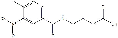 4-[(4-methyl-3-nitrophenyl)formamido]butanoic acid,,结构式