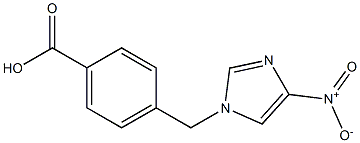4-[(4-nitro-1H-imidazol-1-yl)methyl]benzoic acid,,结构式