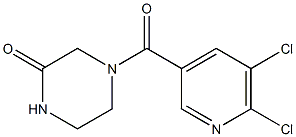 4-[(5,6-dichloropyridin-3-yl)carbonyl]piperazin-2-one Structure