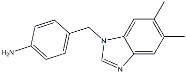 4-[(5,6-dimethyl-1H-1,3-benzodiazol-1-yl)methyl]aniline Structure