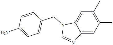 4-[(5,6-dimethyl-1H-1,3-benzodiazol-1-yl)methyl]aniline 结构式