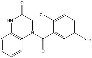 4-[(5-amino-2-chlorophenyl)carbonyl]-1,2,3,4-tetrahydroquinoxalin-2-one 化学構造式