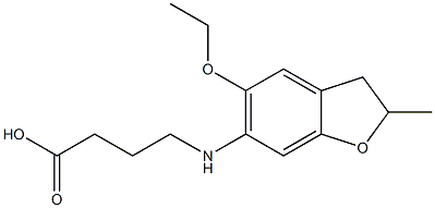 4-[(5-ethoxy-2-methyl-2,3-dihydro-1-benzofuran-6-yl)amino]butanoic acid,,结构式