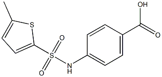 4-[(5-methylthiophene-2-)sulfonamido]benzoic acid Structure