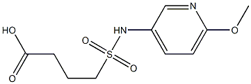 4-[(6-methoxypyridin-3-yl)sulfamoyl]butanoic acid Structure