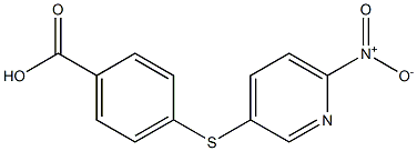 4-[(6-nitropyridin-3-yl)sulfanyl]benzoic acid,,结构式
