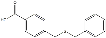 4-[(benzylsulfanyl)methyl]benzoic acid,,结构式