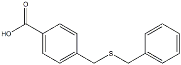 4-[(benzylsulfanyl)methyl]benzoic acid 化学構造式