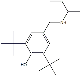 4-[(butan-2-ylamino)methyl]-2,6-di-tert-butylphenol 化学構造式