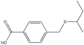 4-[(butan-2-ylsulfanyl)methyl]benzoic acid Struktur