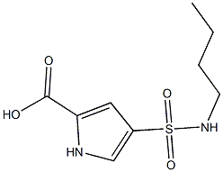 4-[(butylamino)sulfonyl]-1H-pyrrole-2-carboxylic acid,,结构式