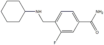 4-[(cyclohexylamino)methyl]-3-fluorobenzamide,,结构式