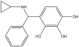 4-[(cyclopropylamino)(phenyl)methyl]benzene-1,2,3-triol,,结构式