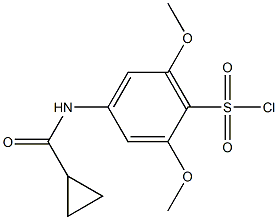 4-[(cyclopropylcarbonyl)amino]-2,6-dimethoxybenzenesulfonyl chloride Structure