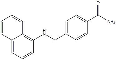 4-[(naphthalen-1-ylamino)methyl]benzamide 结构式