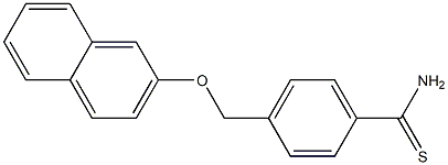4-[(naphthalen-2-yloxy)methyl]benzene-1-carbothioamide 结构式