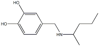 4-[(pentan-2-ylamino)methyl]benzene-1,2-diol Structure