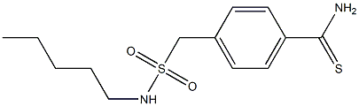 4-[(pentylsulfamoyl)methyl]benzene-1-carbothioamide 化学構造式