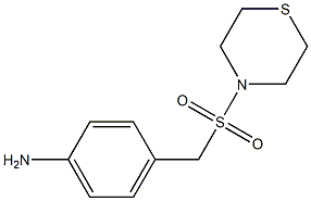 4-[(thiomorpholine-4-sulfonyl)methyl]aniline,,结构式