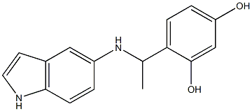 4-[1-(1H-indol-5-ylamino)ethyl]benzene-1,3-diol,,结构式