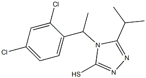 4-[1-(2,4-dichlorophenyl)ethyl]-5-(propan-2-yl)-4H-1,2,4-triazole-3-thiol,,结构式