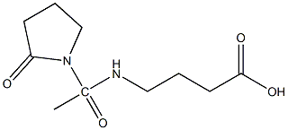 4-[1-(2-oxopyrrolidin-1-yl)acetamido]butanoic acid Struktur