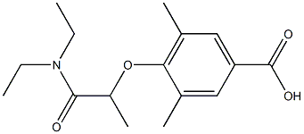 4-[1-(diethylcarbamoyl)ethoxy]-3,5-dimethylbenzoic acid,,结构式