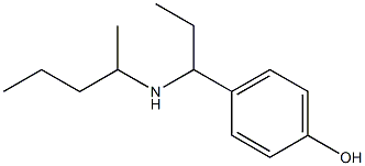 4-[1-(pentan-2-ylamino)propyl]phenol,,结构式
