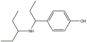 4-[1-(pentan-3-ylamino)propyl]phenol 化学構造式