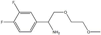 4-[1-amino-2-(2-methoxyethoxy)ethyl]-1,2-difluorobenzene Struktur