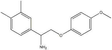 4-[1-amino-2-(4-methoxyphenoxy)ethyl]-1,2-dimethylbenzene Struktur