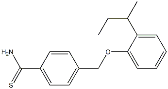 4-[2-(butan-2-yl)phenoxymethyl]benzene-1-carbothioamide Structure