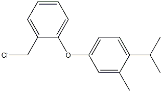 4-[2-(chloromethyl)phenoxy]-2-methyl-1-(propan-2-yl)benzene Struktur