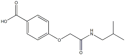 4-[2-(isobutylamino)-2-oxoethoxy]benzoic acid 化学構造式