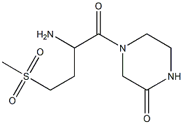 4-[2-amino-4-(methylsulfonyl)butanoyl]piperazin-2-one Structure