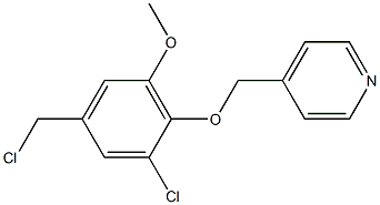 4-[2-chloro-4-(chloromethyl)-6-methoxyphenoxymethyl]pyridine,,结构式