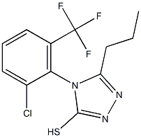 4-[2-chloro-6-(trifluoromethyl)phenyl]-5-propyl-4H-1,2,4-triazole-3-thiol Struktur