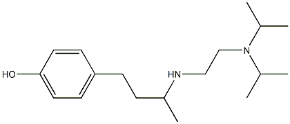 4-[3-({2-[bis(propan-2-yl)amino]ethyl}amino)butyl]phenol,,结构式